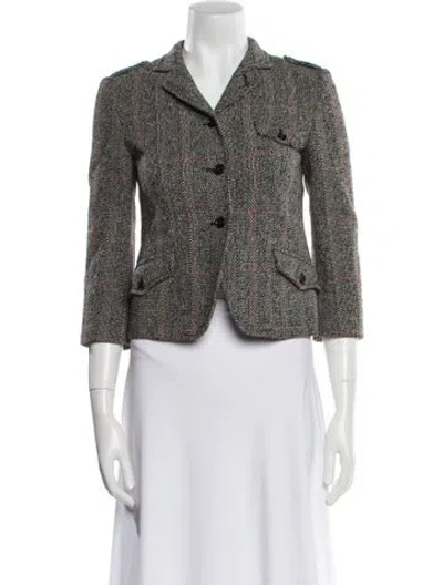 Pre-owned Miu Miu Vintage 2003 Blazer In Gray