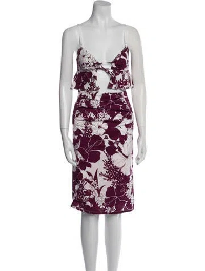 Pre-owned Miu Miu Vintage 2003 Skirt Set In Purple
