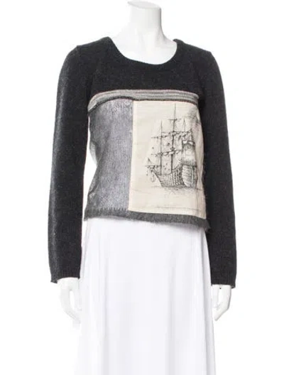 Pre-owned Miu Miu Vintage 2003 Sweater In Gray