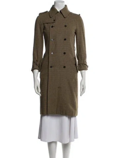 Pre-owned Miu Miu Vintage 2003 Trench Coat In Brown