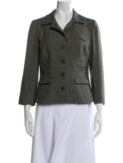 Pre-owned Miu Miu Vintage 2004 Blazer In Green