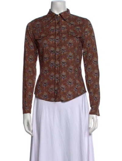 Pre-owned Miu Miu Vintage 2004 Button-up Top In Orange
