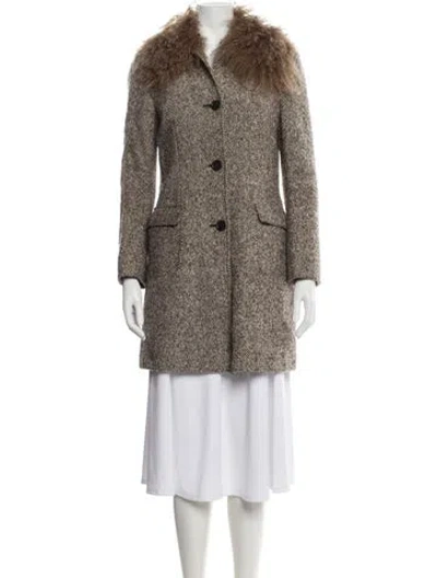 Pre-owned Miu Miu Vintage 2005 Coat In Brown