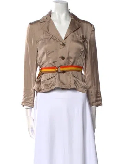 Pre-owned Miu Miu Vintage 2005 Jacket In Orange