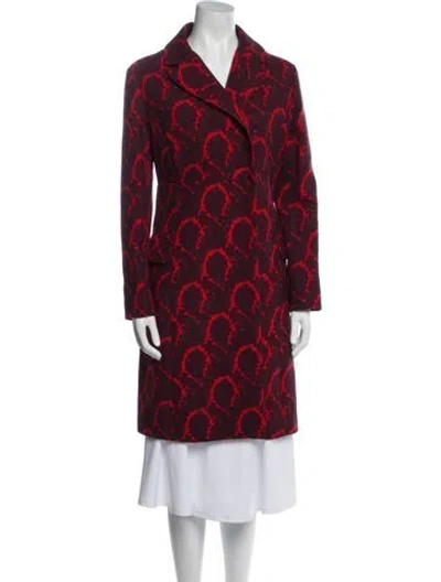 Pre-owned Miu Miu Vintage 2005 Trench Coat In Burgundy