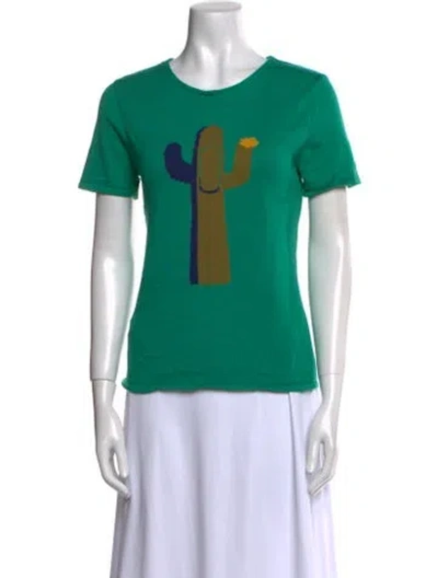 Pre-owned Miu Miu Vintage 2005 T-shirt In Green
