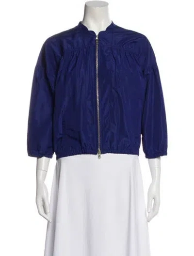 Pre-owned Miu Miu Vintage 2006 Bomber Jacket In Blue