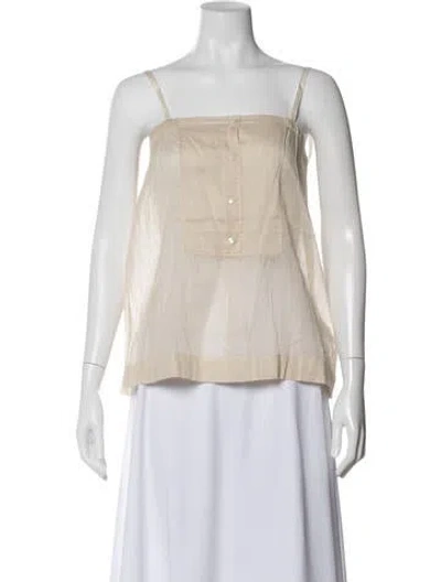 Pre-owned Miu Miu Vintage 2006 Button-up Top In Neutral
