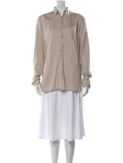Pre-owned Miu Miu Vintage 2006 Button-up Top In Neutral