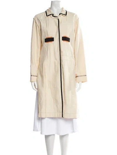 Pre-owned Miu Miu Vintage 2006 Trench Coat In Neutral