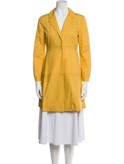Pre-owned Miu Miu Vintage 2006 Trench Coat In Yellow