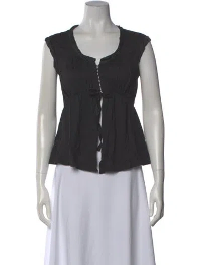 Pre-owned Miu Miu Vintage 2007 Blouse In Black