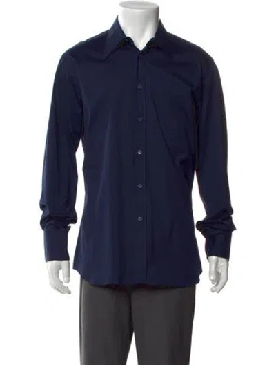 Pre-owned Miu Miu Vintage 2007 Dress Shirt In Blue