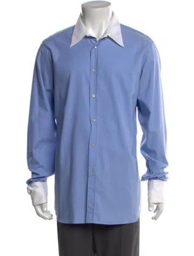 Pre-owned Miu Miu Vintage 2007 Dress Shirt In Blue