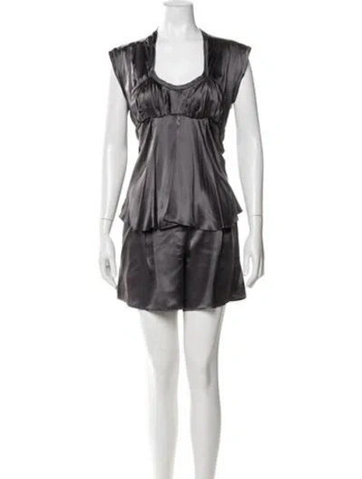 Pre-owned Miu Miu Vintage 2007 Short Set In Gray