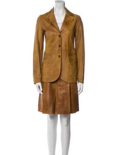 Pre-owned Miu Miu Vintage 2007 Skirt Set In Brown