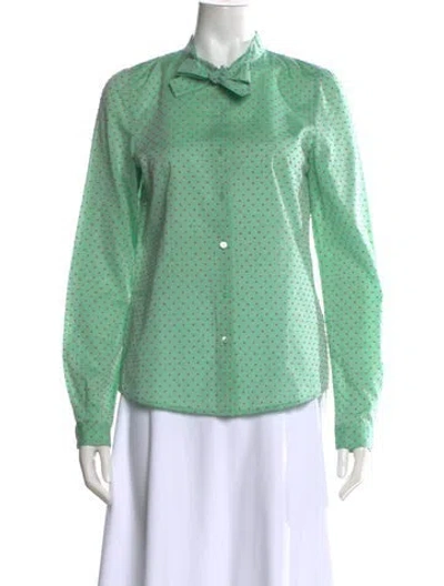 Pre-owned Miu Miu Vintage 2008 Blouse In Green
