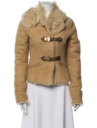Pre-owned Miu Miu Vintage 2009 Biker Jacket In Neutral