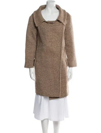 Pre-owned Miu Miu Vintage 2009 Faux Fur Coat In Neutral