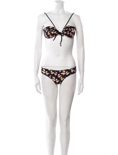 Pre-owned Miu Miu Vintage 2010 Bikini In Black