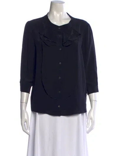 Pre-owned Miu Miu Vintage 2010 Blouse In Black