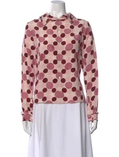 Pre-owned Miu Miu Vintage 2010 Blouse W/ Tags In Pink
