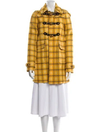 Pre-owned Miu Miu Vintage 2010 Coat In Yellow