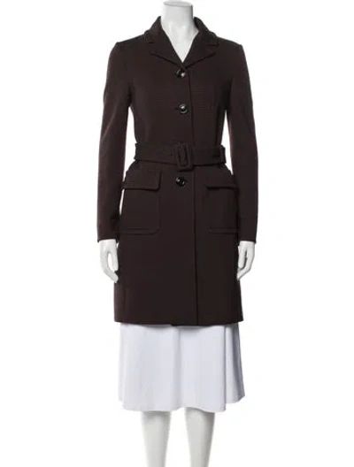 Pre-owned Miu Miu Vintage 2010 Peacoat In Burgundy
