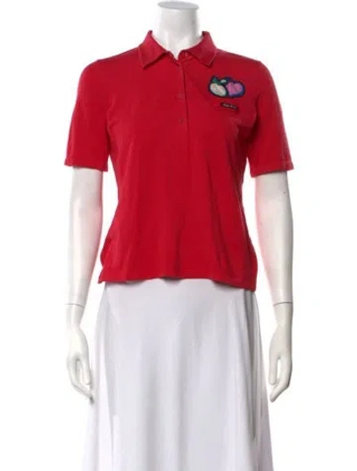 Pre-owned Miu Miu Vintage 2010 Polo In Red
