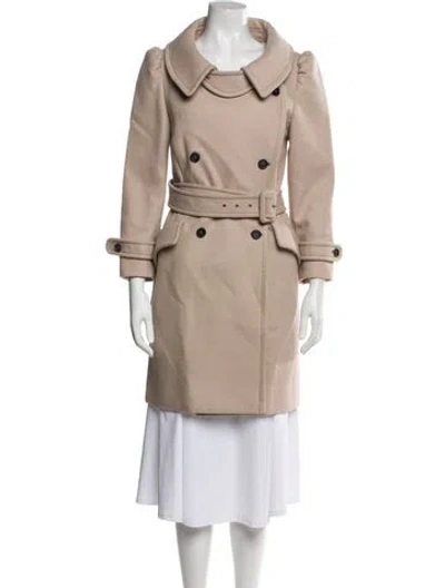 Pre-owned Miu Miu Vintage 2010 Trench Coat In Neutral