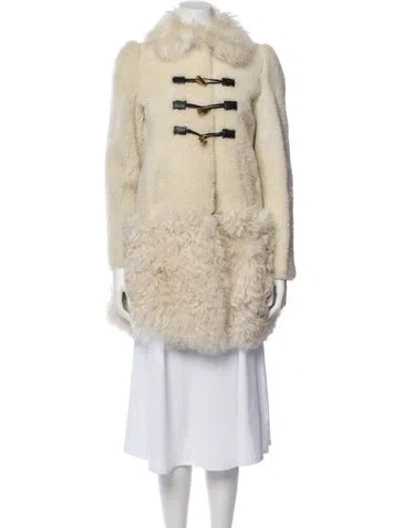 Pre-owned Miu Miu Vintage 2011 Fur Coat In Neutral