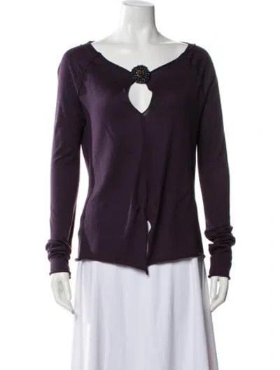 Pre-owned Miu Miu Vintage Cashmere Sweater In Purple