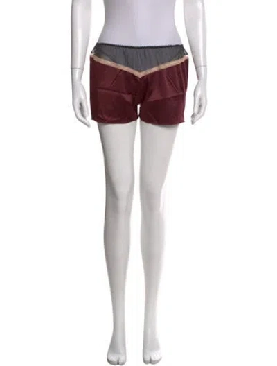 Pre-owned Miu Miu Vintage Colorblock Pattern Pajamas In Burgundy