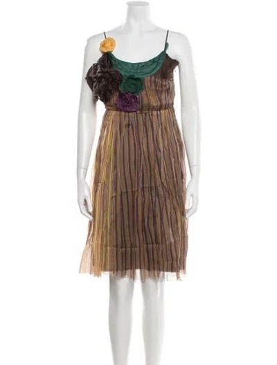 Pre-owned Miu Miu Vintage Knee-length Dress In Multi