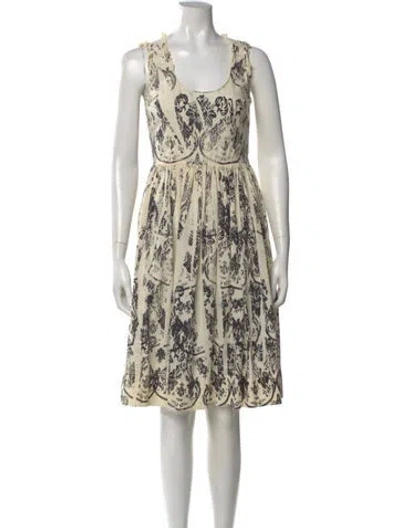 Pre-owned Miu Miu Vintage Knee-length Dress In Neutral
