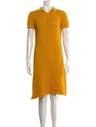 Pre-owned Miu Miu Vintage Knee-length Dress In Yellow