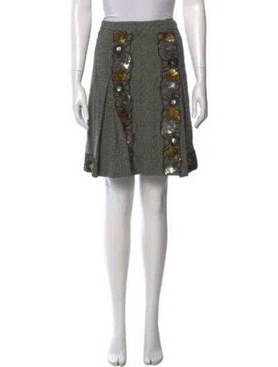 Pre-owned Miu Miu Vintage Knee-length Skirt In Green