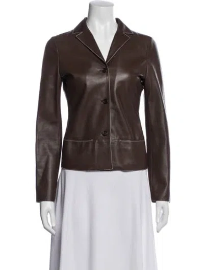 Pre-owned Miu Miu Vintage Late 1990's - Early 2000's Blazer In Brown