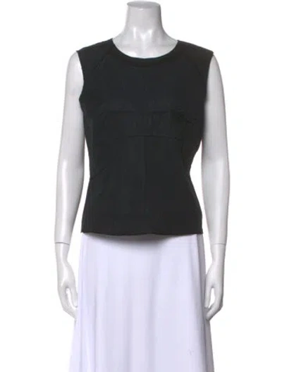 Pre-owned Miu Miu Vintage Late 1990's - Early 2000's Crop Top In Black
