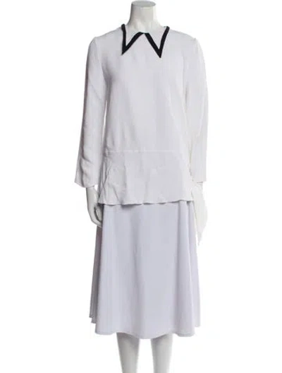 Pre-owned Miu Miu Vintage Late 2000's - Early 2010's Blouse In White