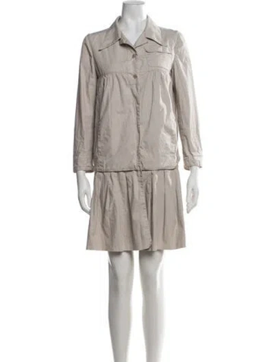 Pre-owned Miu Miu Vintage Late 2000's - Early 2010's Coat In Grey