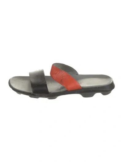 Pre-owned Miu Miu Vintage Leather Slides In Multi