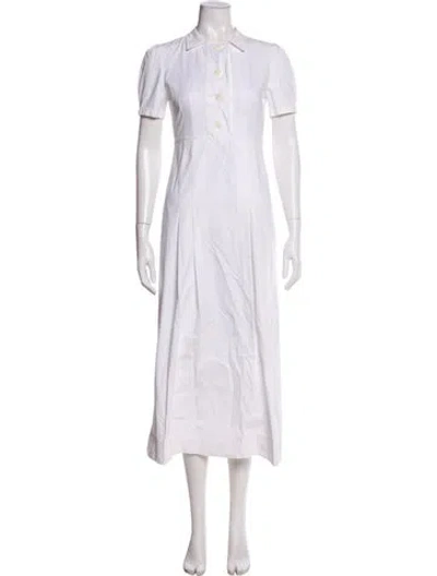 Pre-owned Miu Miu Vintage Long Dress In White