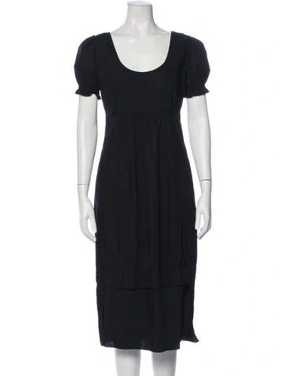 Pre-owned Miu Miu Vintage Midi Length Dress In Black