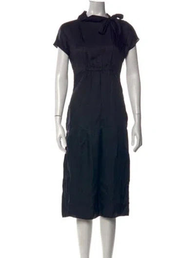 Pre-owned Miu Miu Vintage Midi Length Dress In Black/blue