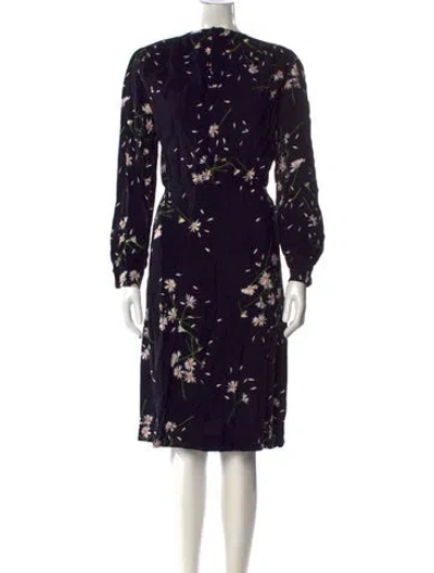 Pre-owned Miu Miu Vintage Midi Length Dress In Blue