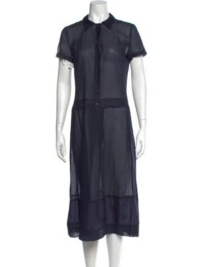 Pre-owned Miu Miu Vintage Midi Length Dress In Blue