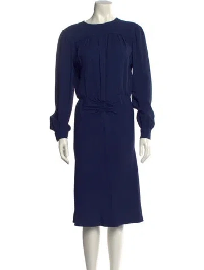 Pre-owned Miu Miu Vintage Midi Length Dress In Blue