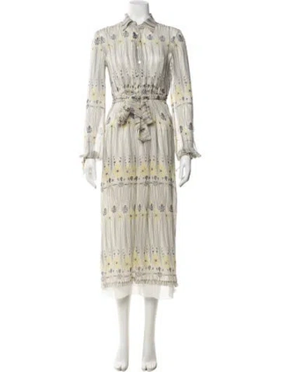 Pre-owned Miu Miu Vintage Midi Length Dress In Neutral