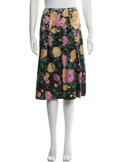 Pre-owned Miu Miu Vintage Midi Length Skirt In Black